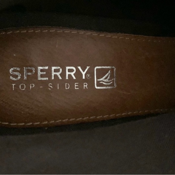 Sperry Top Sider Black Suede Lace-Up Ankle Booties | Block Heel | Size 8.5 - Picture 4 of 4